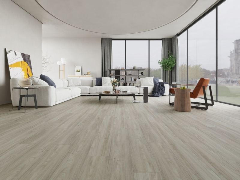 A Melbourne Home with beautiful living room with flooring installation.